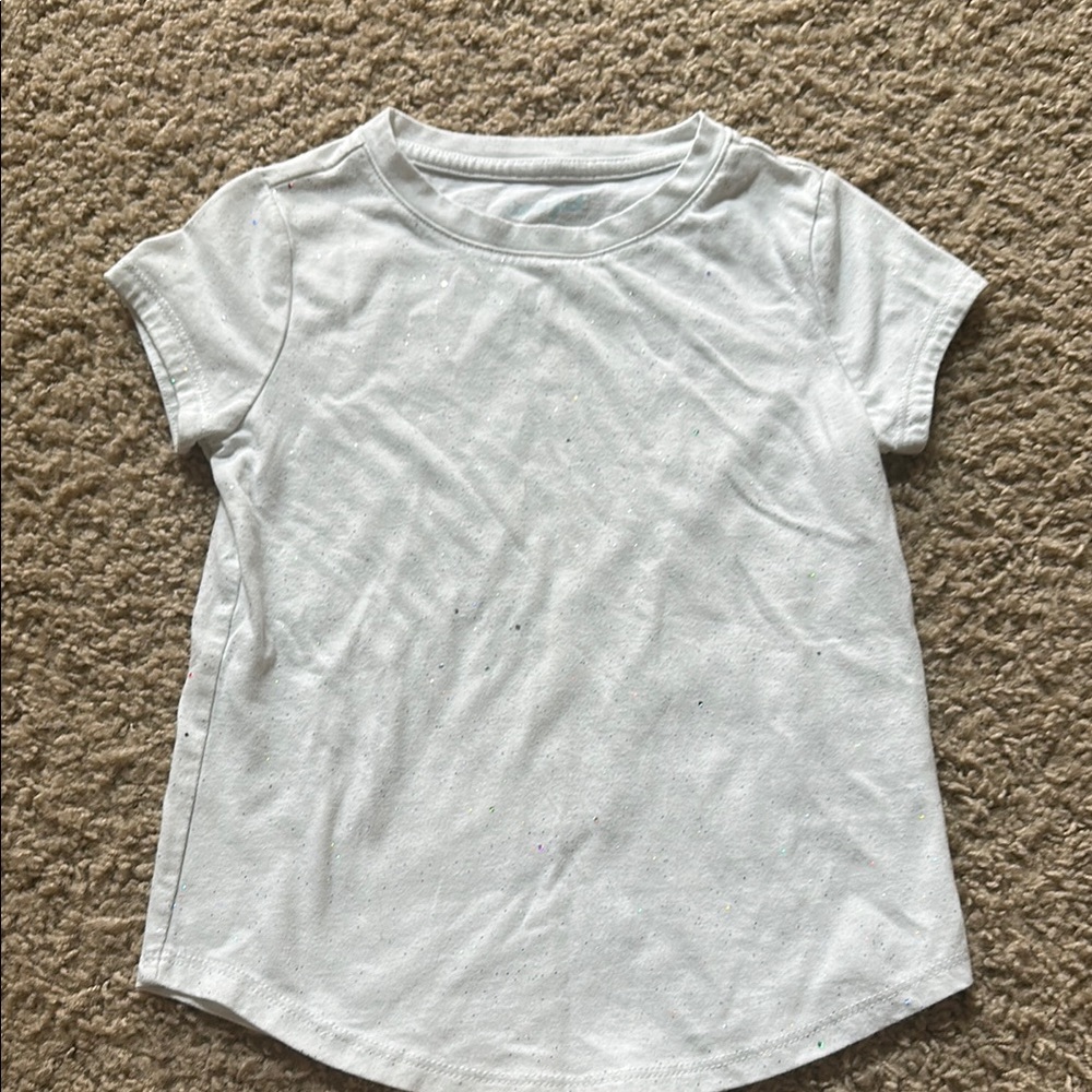 *4 for $15* Cat & Jack White Sparkle Shirt